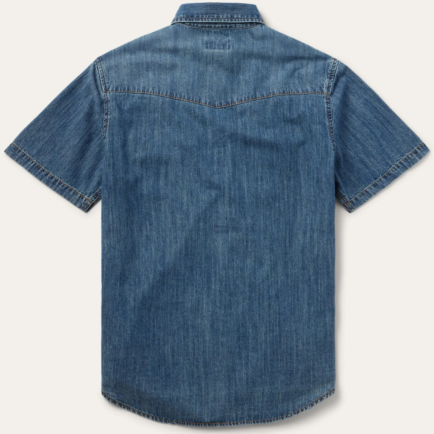 Turquoise Snap Short Sleeve Denim Shirt