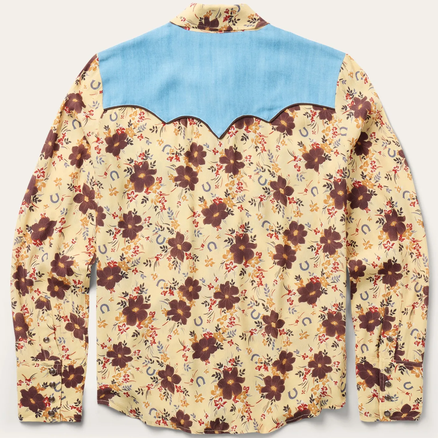 Vintage Floral Print Western Shirt