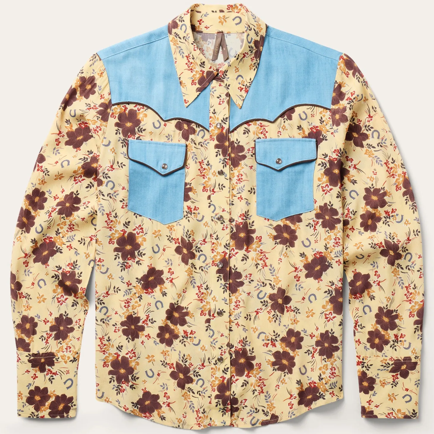 Vintage Floral Print Western Shirt
