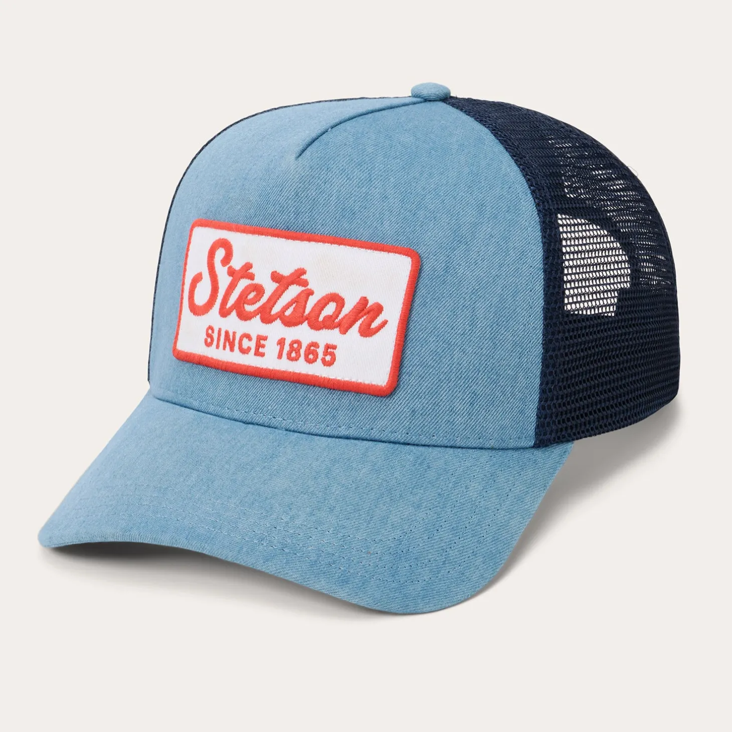 Washed Denim 1865 Patch Trucker Cap