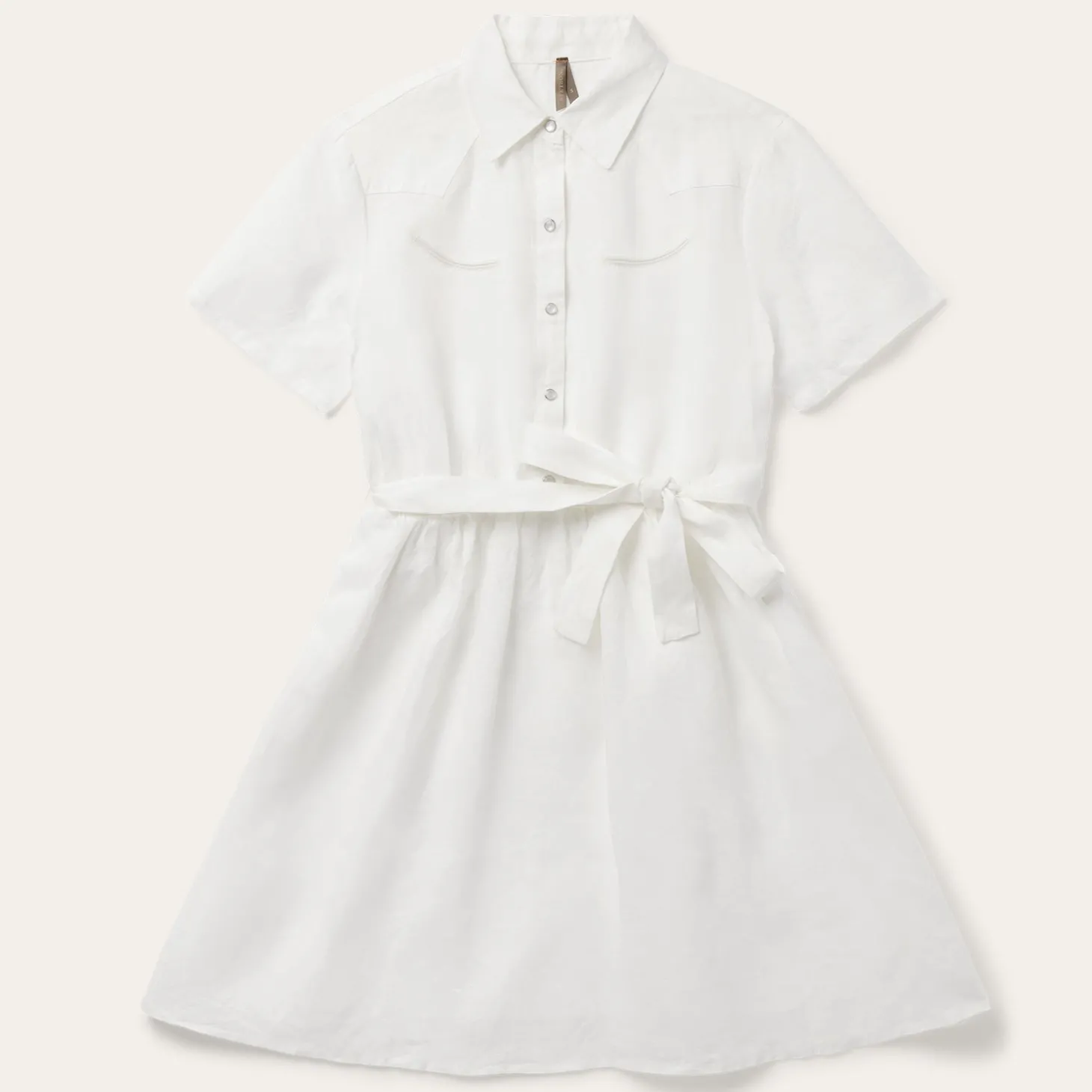 White Linen Shirt Dress