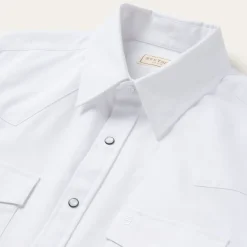 White Oxford Short Sleeve Western Shirt