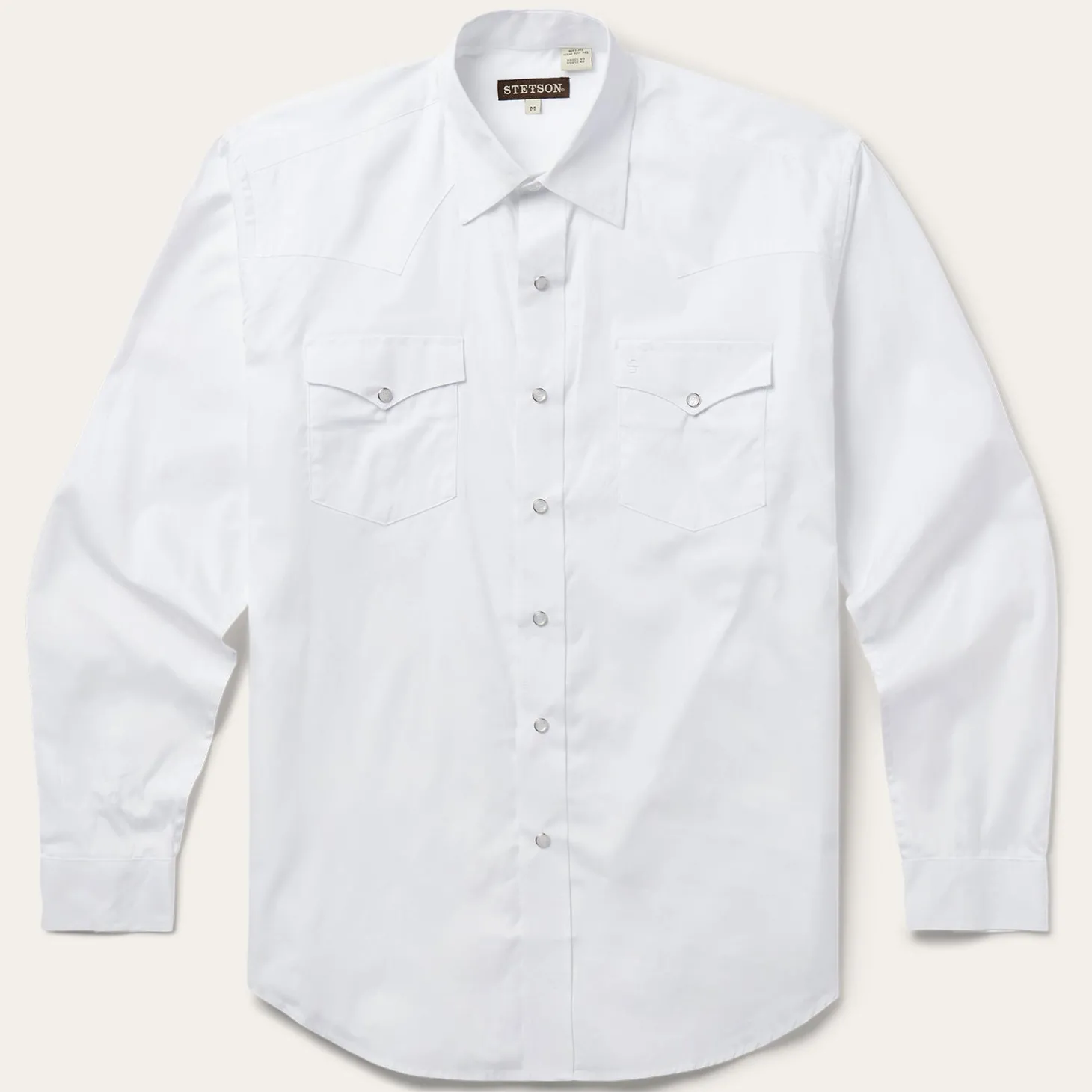White Pinpoint Oxford Western Shirt