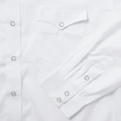 White Pinpoint Oxford Western Shirt