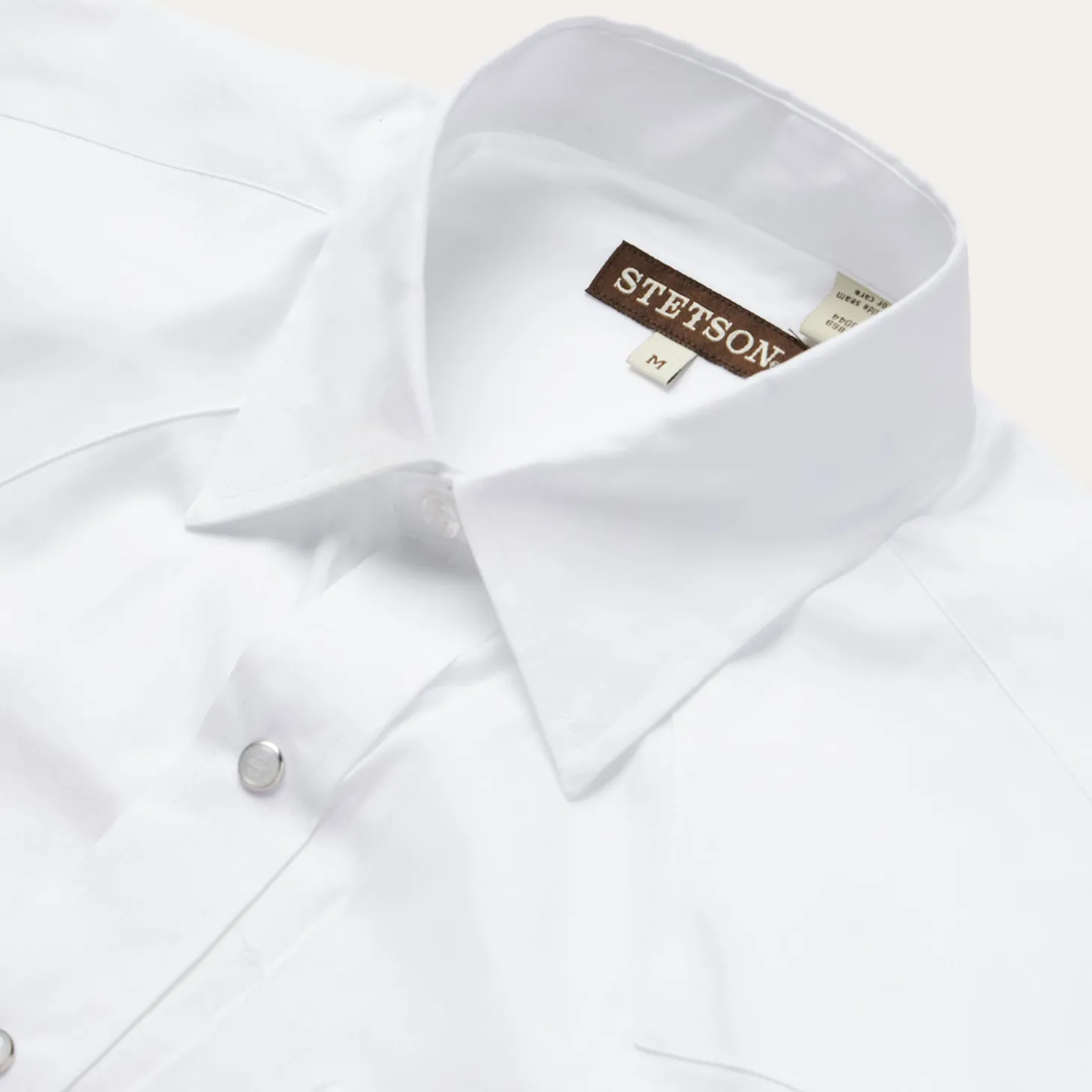 White Pinpoint Oxford Western Shirt