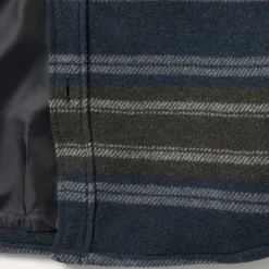 Wool Blend Stripe Shirt Jacket