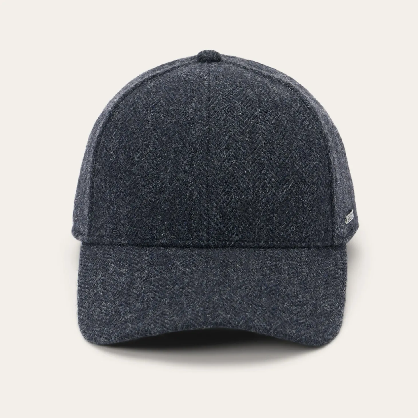 Wool Herringbone Baseball Cap