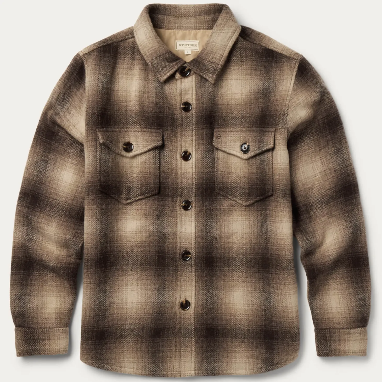 Wool Plaid Shirt Jacket