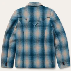 Wool Plaid Western Blazer