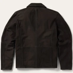 Zip Front Suede Leather Jacket